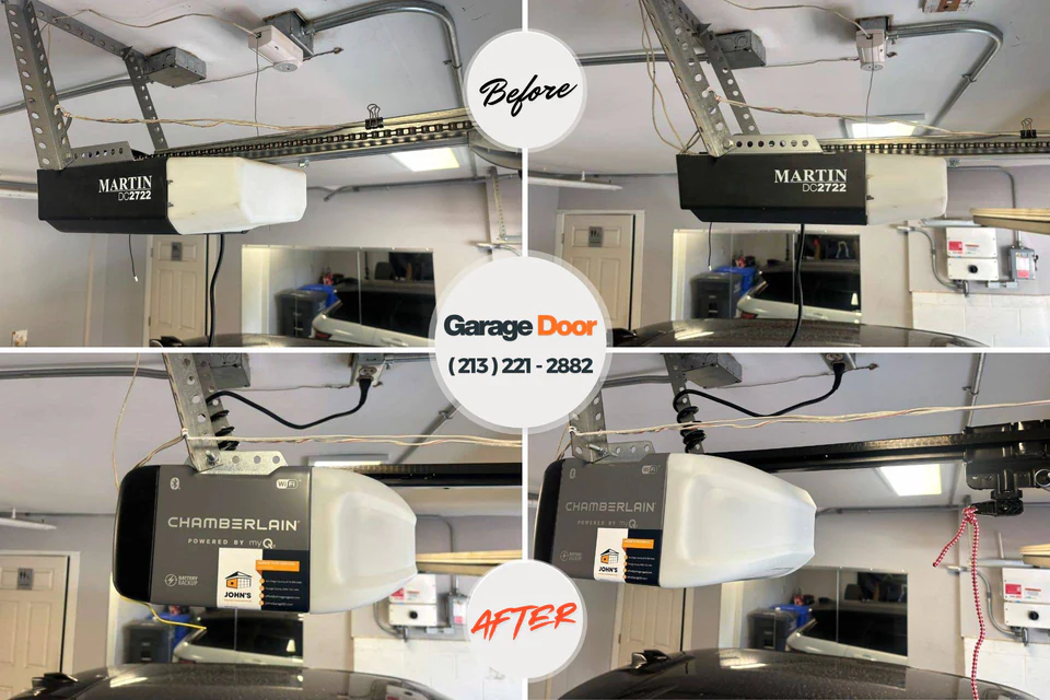 Before and after: garage door repair John Day, OR